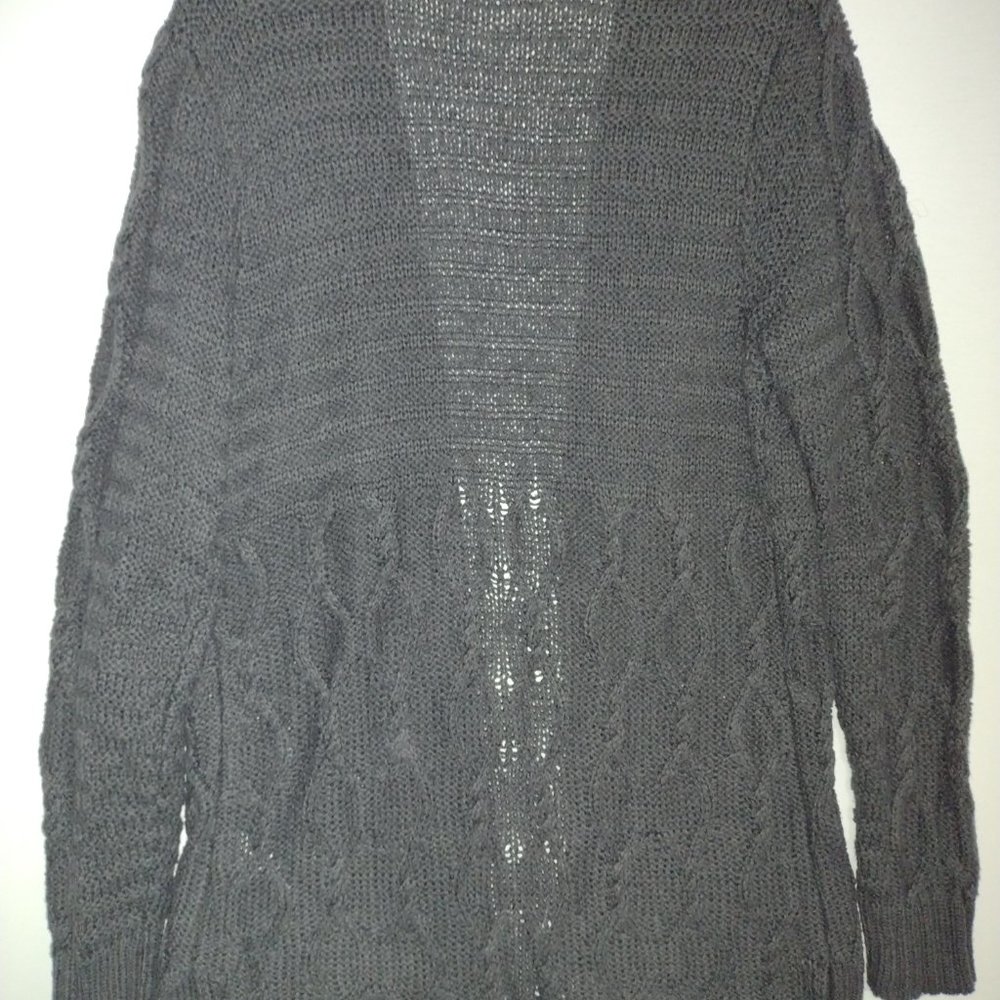 Maurices Open Drape Crochet Cardigan Sweater Medium - Picture 4 of 6